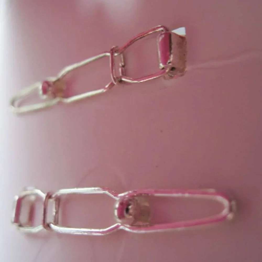 2 Conair Sophisticates Metal Secure Fit Tight Back Hair Barrettes Rhinestones